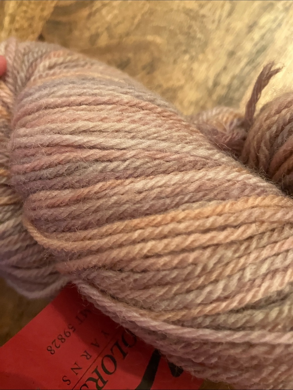Mountain Colors Hand Painted Yarn 100g 350 Yards Wool Blend Taupe